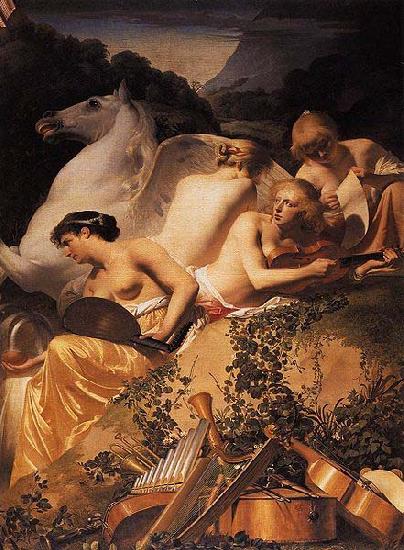 Caesar van Everdingen Four Muses and Pegasus on Parnassus Norge oil painting art
